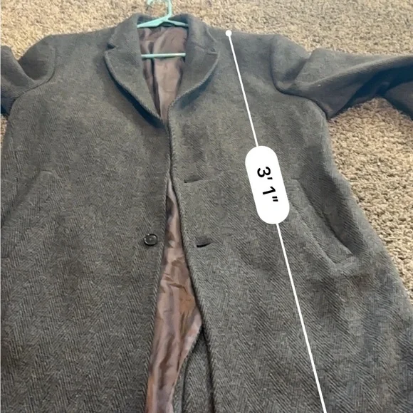 CALVIN KLEIN Gray Wool Blend Coat Size 54 - Picture 13 of 13